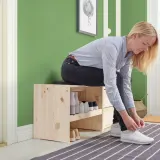 IKEA RAGGBERG (ИКЕА РАГГБЕРГ) — Скамья с полками для обуви, сосна 60x35x45 см — фото 3