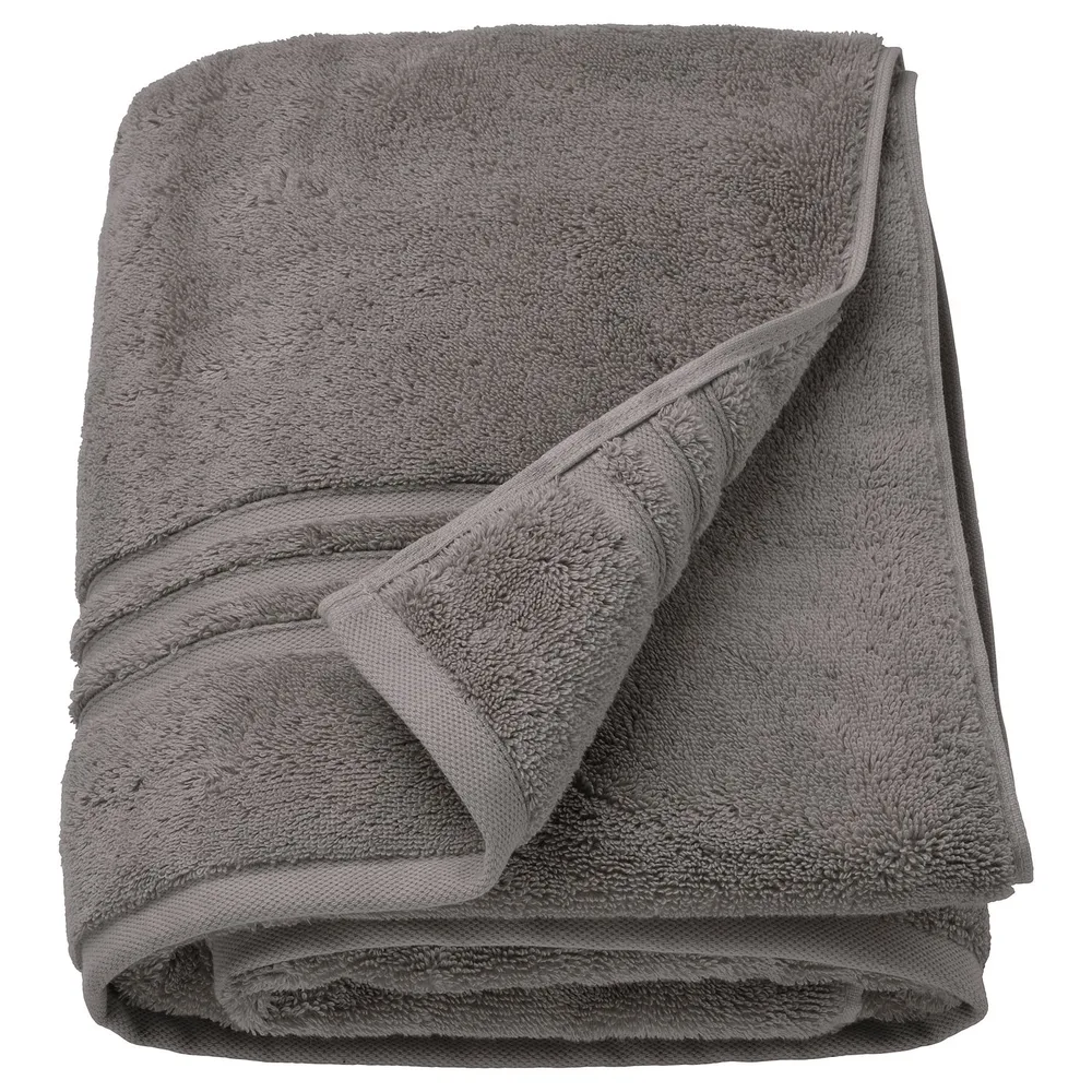 IKEA BROKGLIM (ИКЕА БРОКГЛИМ) — Полотенце банное, серое 100x150 см