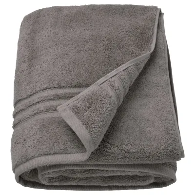 IKEA BROKGLIM (ИКЕА БРОКГЛИМ) — Полотенце банное, серое 100x150 см