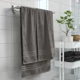 IKEA BROKGLIM (ИКЕА БРОКГЛИМ) — Полотенце банное, серое 100x150 см — фото 4