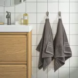 IKEA BROKGLIM (ИКЕА БРОКГЛИМ) — Полотенце для рук, серое 50x100 см — фото 4