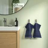 IKEA BROKGLIM (ИКЕА БРОКГЛИМ) — Полотенце для лица, тёмно-синее 30x30 см — фото 4