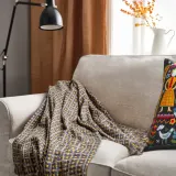 IKEA FLIKBRUNÖRT (ИКЕА ФЛИКБРУНЁРТ) — Плед, клетка 130x170 см — фото 2