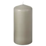 IKEA DAGLIGEN (ИКЕА ДАГЛИГЕН) — Свеча-столбик без запаха, серо-бежевая 14 см, 40 ч — фото 1