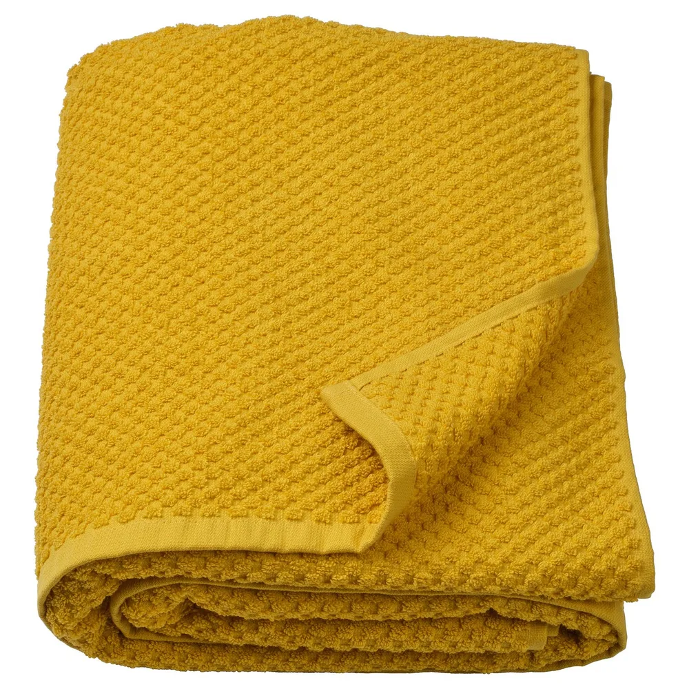 IKEA GULVIAL (ИКЕА ГУЛВИАЛ) — Полотенце банное, жёлтое 100x150 см