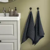 IKEA BROKGINST (ИКЕА БРОКГИНСТ) — Полотенце для рук, чёрное 50x100 см — фото 4