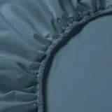IKEA DVALA (ИКЕА ДВАЛА) — Простыня на резинке, синяя 140x200 см — фото 2