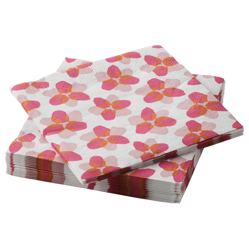 IKEA TOFSAND (ИКЕА ТОФСАНД) — Салфетки бумажные, розовый 33x33 см