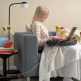 IKEA RUNDHULT (ИКЕА РУНДХУЛТ) — Кабель USB-C/USB-C, бежевый/синий 1.5 м/100 Вт — фото 3