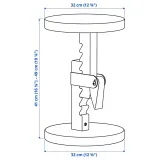 IKEA PS 2026 (ИКЕА ПС 2026) — Табурет с регулировкой высоты, берёза/прозрачный лак, ярко-синий — фото 6