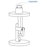 IKEA PS 2026 (ИКЕА ПС 2026) — Табурет с регулировкой высоты, берёза/прозрачный лак, ярко-синий — фото 7