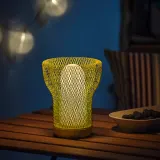 IKEA SOLVINDEN (ИКЕА СОЛВИНДЕН) — Декоративная настольная лампа LED, сетка на батарейках/для улицы, светло-зелёный — фото 4