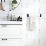 IKEA VALASJÖN (ИКЕА ВАЛАШЁН) — Держатель для полотенца, самоклеящийся, чёрный — фото 2