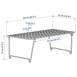 IKEA GREJIG (ИКЕА ГРЕЙИГ) — Полка для обуви, серый 58x27x17 см — фото 5