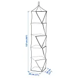 IKEA TIGERFINK (ИКЕА ТИГЕРФИНК) — Шкафчик с 5 полками, бежевый/оранжевый — фото 3