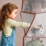 IKEA TIGERFINK (ИКЕА ТИГЕРФИНК) — Шкафчик с 5 полками, бежевый/оранжевый — фото 7