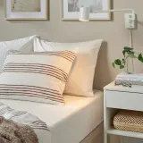 IKEA DVALA (ИКЕА ДВАЛА) — Простыня на резинке, белый 180х200 см — фото 3