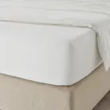 IKEA DVALA (ИКЕА ДВАЛА) — Простыня на резинке, белый 180х200 см — фото 4