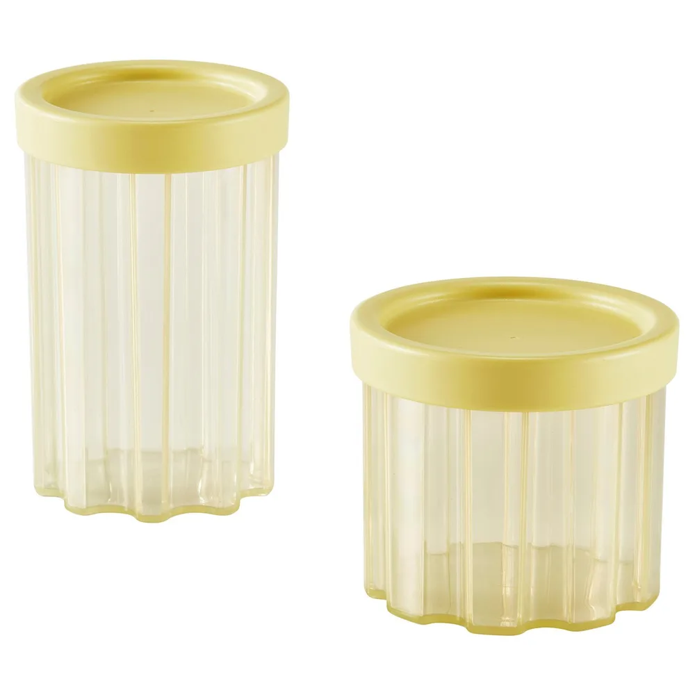 IKEA SPJUTLILJA (ИКЕА СПЙУТЛИЛЙА) — Банка с крышкой, 2 шт., светло-желтый