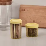 IKEA SPJUTLILJA (ИКЕА СПЙУТЛИЛЙА) — Банка с крышкой, 2 шт., светло-желтый — фото 2