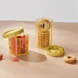 IKEA SPJUTLILJA (ИКЕА СПЙУТЛИЛЙА) — Банка с крышкой, 2 шт., светло-желтый — фото 3