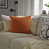 IKEA KRYDDBUSKE (ИКЕА КРЙДДБУСКЕ) — Чехол на подушку, коричнево-красный 50х50 см — фото 2