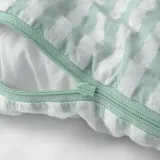 IKEA LEN (ИКЕА ЛЕН) — Пододеяльник и наволочка для кроватки, бело-синий/узор в полоску кора 110х125/35х55 см — фото 4