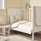 IKEA LEN (ИКЕА ЛЕН) — Пододеяльник и наволочка для кроватки, белый бежевый/в зайчиках 110х125/35х55 см — фото 3