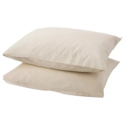 IKEA DVALA (ИКЕА ДВАЛА) — Наволочка, бежевый 50х60 см