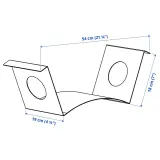 IKEA KOMPISHÄNG (ИКЕА КОМПИСХЭНГ) — Держатель для книг, красный 54х19х18 см — фото 5