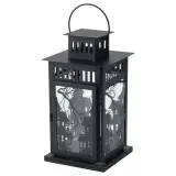 IKEA KUSTFYR (ИКЕА КУСТФИР) — Фонарь для свечей-столбиков, чёрный 44 см — фото 1