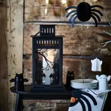 IKEA KUSTFYR (ИКЕА КУСТФИР) — Фонарь для свечей-столбиков, чёрный 44 см — фото 2