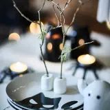 IKEA KUSTFYR (ИКЕА КУСТФИР) — Тарелка десертная, разные узоры 20 см — фото 3
