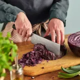 IKEA FJÄLLRÖDING (ИКЕА ФЙЭЛЛРЁДИНГ) — Нож накири, дамасская сталь/чёрный 18 см — фото 2