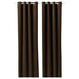 IKEA SANELA (ИКЕА САНЕЛА) — Штора, 2 шт., тёмно-коричневый/с люверсами 140x260 см — фото 1