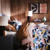 IKEA VIDEOXBÄR (ИКЕА ВИДЕОКСБЭР) — Пододеяльник и 2 наволочки, белый/разноцветный 200x200/50x60 см — фото 3