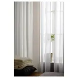 IKEA RITVA (ИКЕА РИТВА) — Занавеска, 2 шт., белый/с люверсами 145x300 см — фото 2