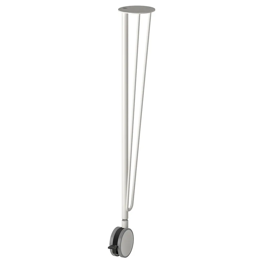 IKEA KRILLE (ИКЕА КРИЛЛЕ) — Ножка с колесиком, белая 70 см