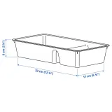 IKEA BILLINGEN (ИКЕА БИЛЛИНГЕН) — Вкладыш для ящика, белый 33x17 см — фото 6