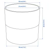 IKEA NYPON (ИКЕА НИПОН) — Кашпо, для дома/для улицы серый 19 см — фото 5