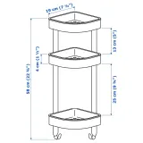 IKEA BROGRUND (ИКЕА БРОГРУНД) — Полка настенная угловая, нержавеющая сталь 19х58 см — фото 4
