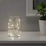IKEA LEDFYR (ИКЕА ЛЕДФИР) — Гирлянда LED, 12 ламп, для помещений/на батарейках серебристая — фото 2