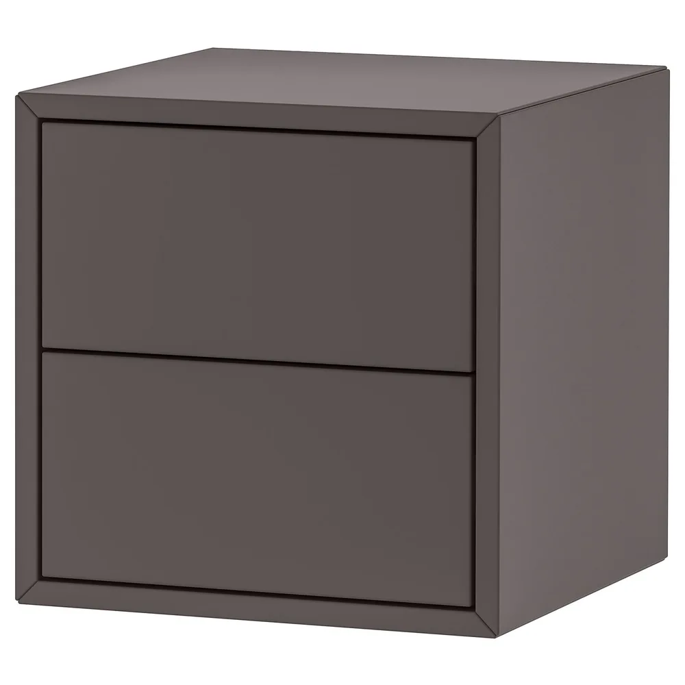 IKEA EKET (ИКЕА ЕКЕТ) — Шкаф/2 ящика, тёмно-серый 35x35x35 см