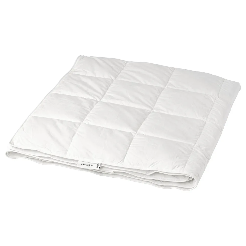 IKEA FJÄLLBRÄCKA (ИКЕА ФЙЭЛЛБРЭКА) — Одеяло, лёгкое тепло, белое 150x200 см