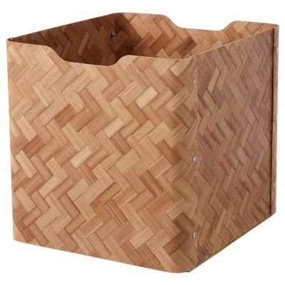 IKEA BULLIG (ИКЕА БУЛЛИГ) — Контейнер, бамбук/коричневый 32x35x33 см