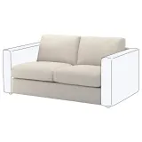 IKEA VIMLE (ИКЕА ВИМЛЕ) — Чехол для 2-местной секции, Гуннаред бежевый — фото 3