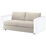 IKEA VIMLE (ИКЕА ВИМЛЕ) — Чехол для 2-местной секции дивана-кровати, Гуннаред бежевый — фото 3