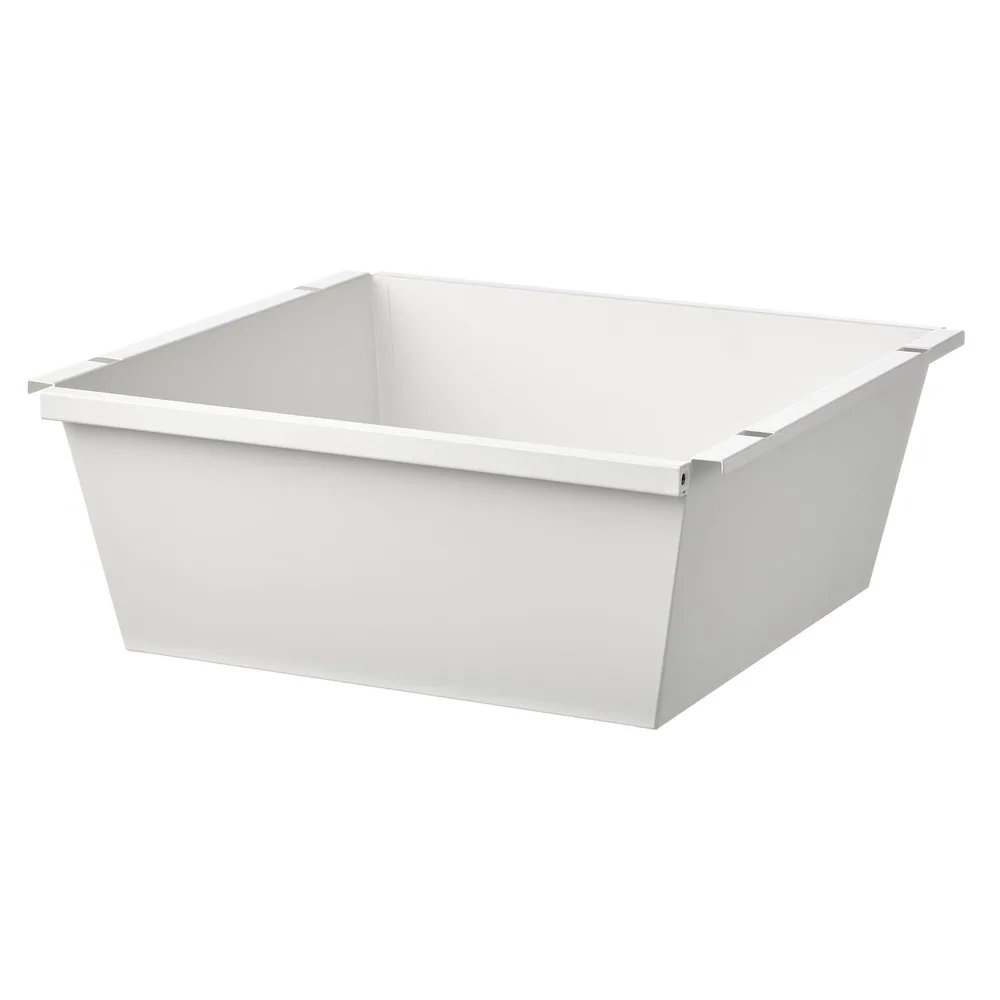 IKEA JOSTEIN (ИКЕА ЙОСТЕИН) — Контейнер, белый для дома и улицы 40х40х15 см