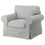 IKEA EKTORP (ИКЕА ЕКТОРП) — Чехол на кресло, Таллмюра белый/чёрный — фото 2