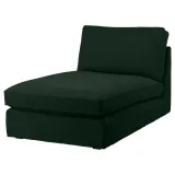 IKEA KIVIK (ИКЕА КИВИК) — Чехол на козетку, Таллмюра тёмно-зелёный — фото 2